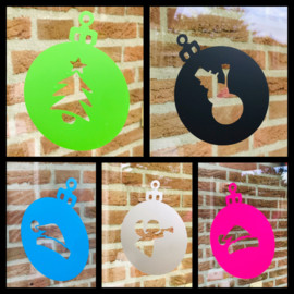 5 Kerstballen stickers