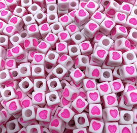 50 stuks roze 7 mm