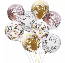 10x random confetti ballonnen
