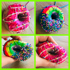 Squishy donut ketting handmade