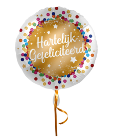 Hartelijk gefeliciteerd folieballon