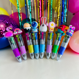 🎨 Random Animatie 4-Kleuren Pen Traktatie – Kant-en-klaar