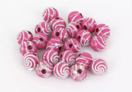 Swirl fuchsia 50 stuks 8 mm