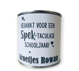 Blikje met Wikkel I bedankt voor het schooljaar