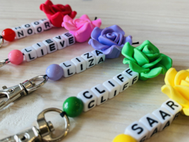 Clay ROSES keychain