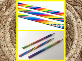 Rainbow potlood met naam