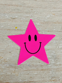 Sticker neon ster Roze