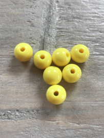 Acryl kralen 8 mm 50 stuks geel