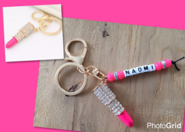 Naamkralensleutelhanger met lipstick