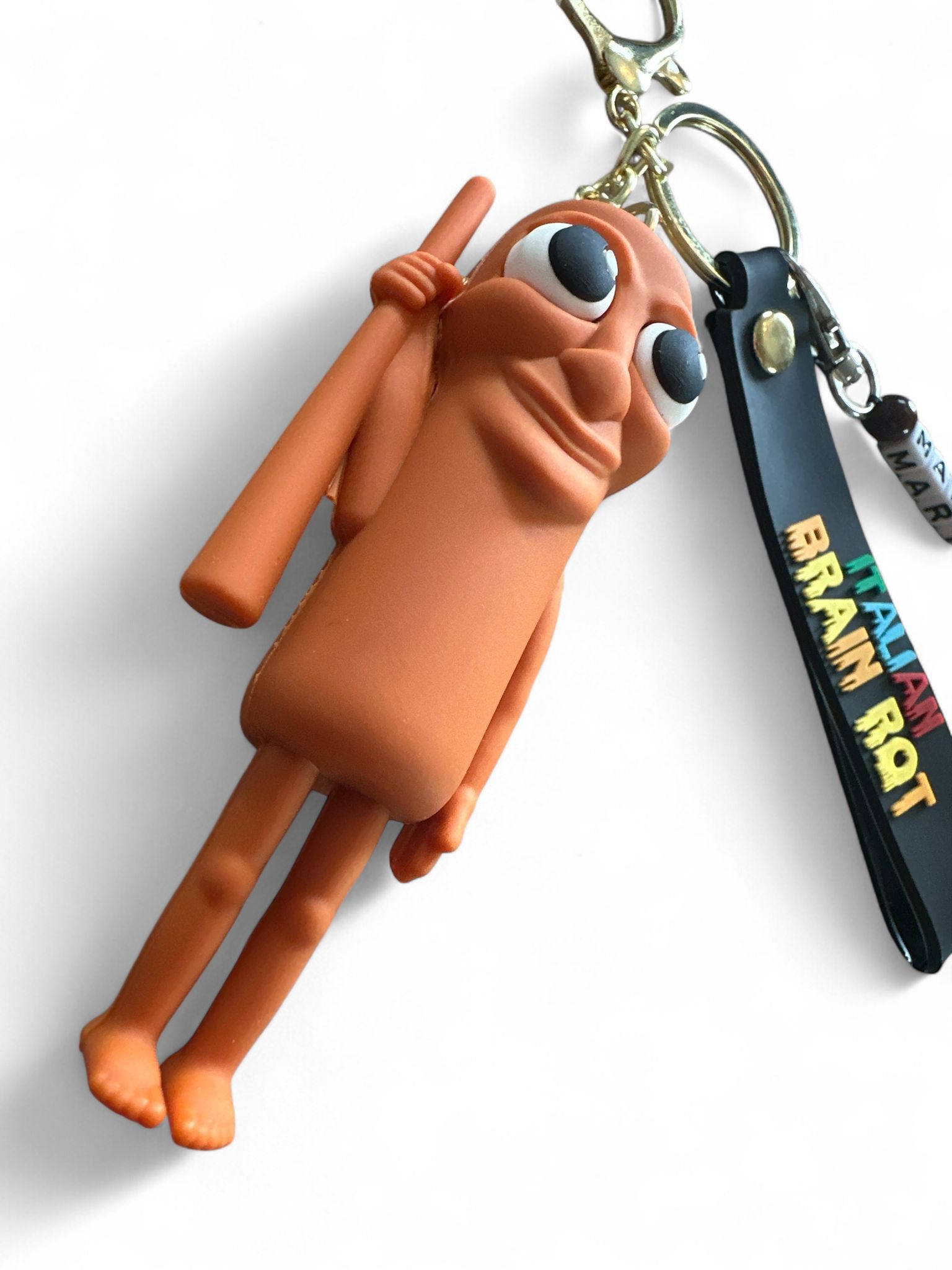 grote Tung Tung Tung Sahur Italian Brainrot met GRATIS naam sleutelhanger