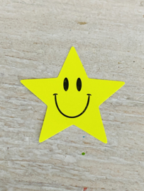 Sticker neon ster Geel