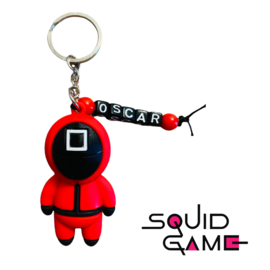 Squid game sleutelhanger  VIERKANT