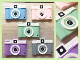 Mini bijtring met fototoestel in 5 kleuren