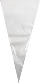Lege zak plastic puntzak 25x46 cm