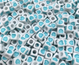 50 stuks turquoise 7 mm