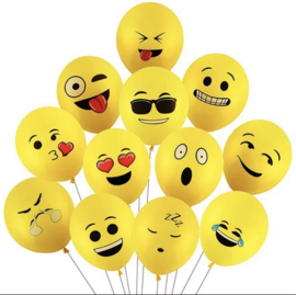 10x Smiley ballonnen