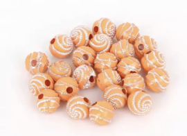 Swirl oranje 50 stuks 8 mm