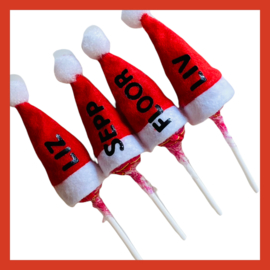 Chupa chups lolly met mini kerstmuts