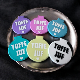 Vouw spiegeltje TOFFE JUF 🩶