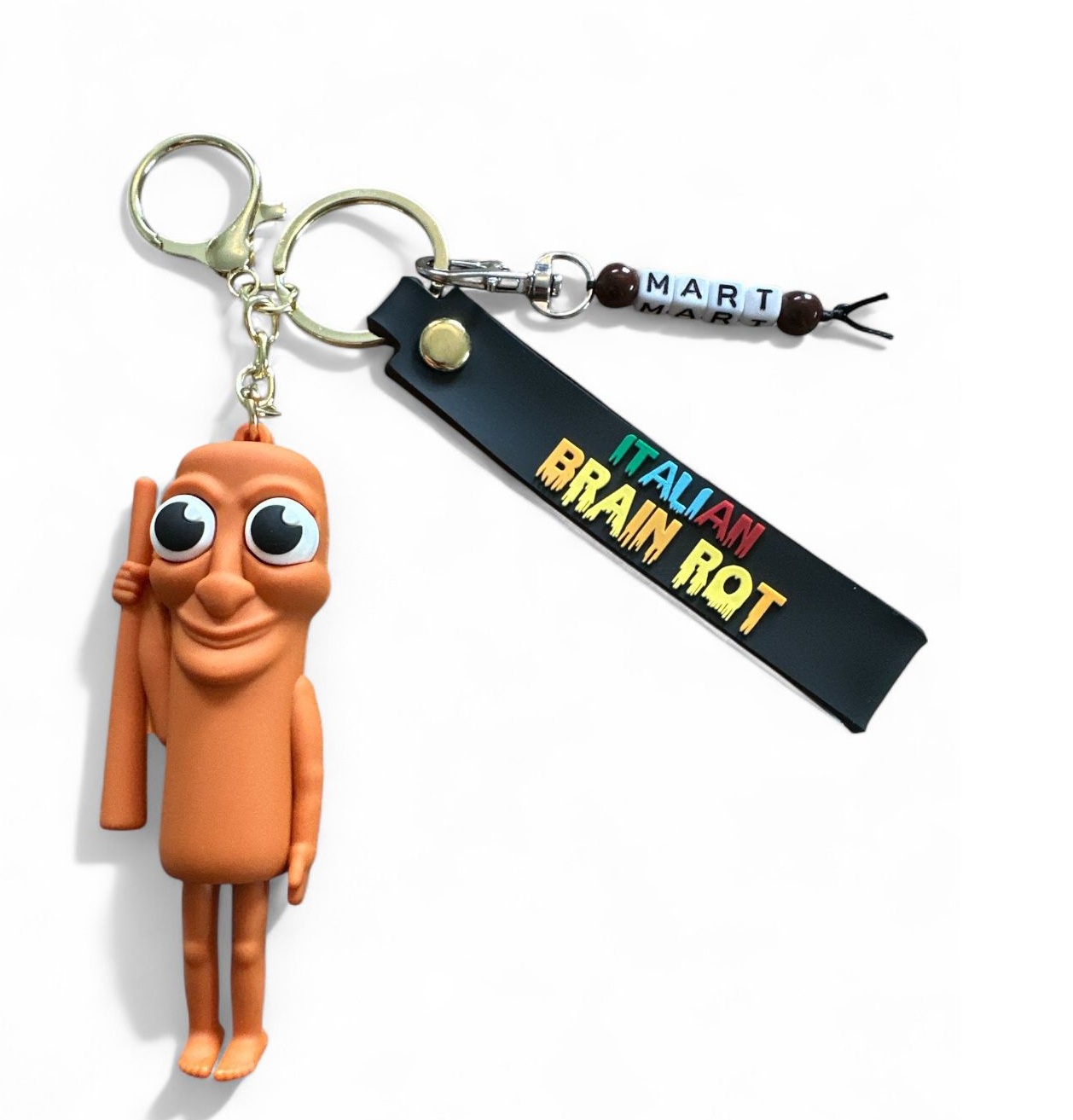 grote Tung Tung Tung Sahur Italian Brainrot met GRATIS naam sleutelhanger