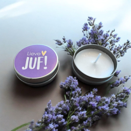 Lieve juf (blikje + waxinelichtje)