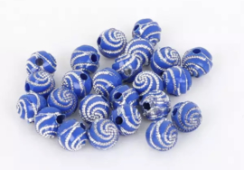 Swirl blauw 50 stuks 8 mm