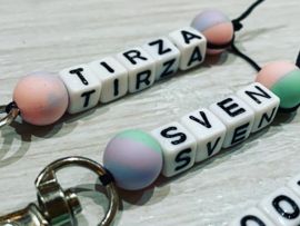 Tie Dye name keychain