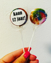 Ronde lolly’s met sticker