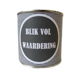 Blikje met wikkel | Blik vol waardering