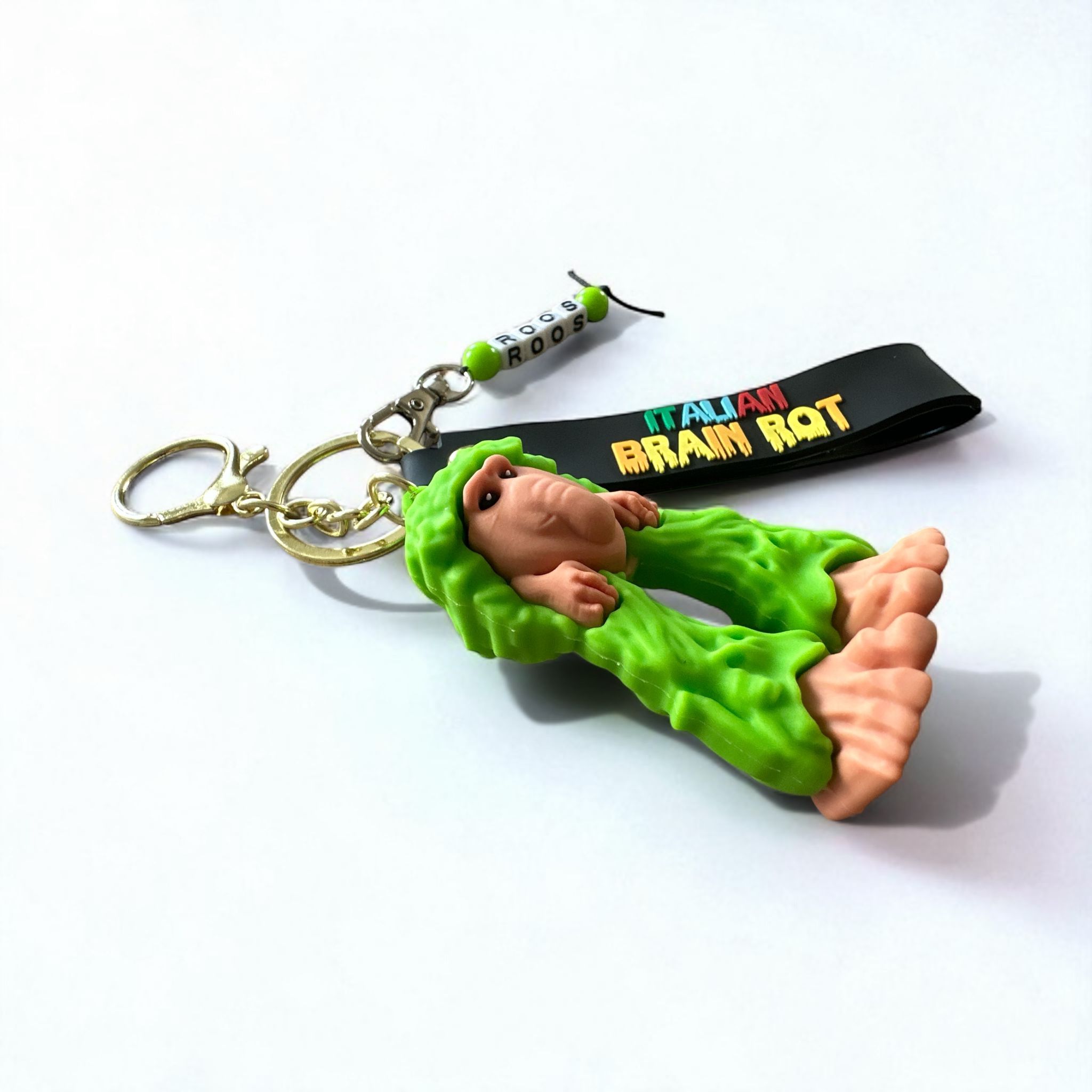 grote Brr Brr Patapim Italian Brainrot met GRATIS naamsleutelhanger