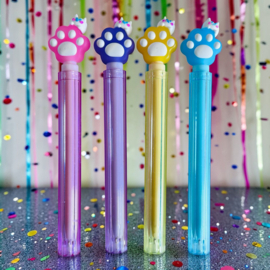 🐾 Kattenpootjes Pen met Mini Katje Traktatie – Kant-en-klaar