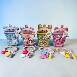 🧋 Gevulde Bubble Tea Traktatie Zakjes – Kant-en-klaar