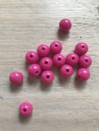 Acryl 8 mm 50 stuks donker roze