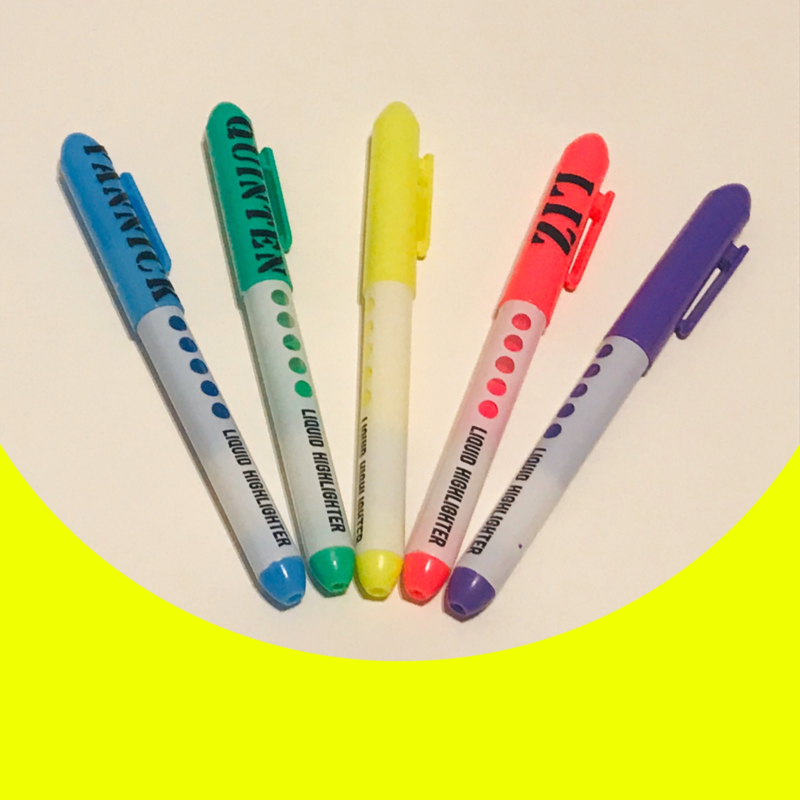 Highlighters with name