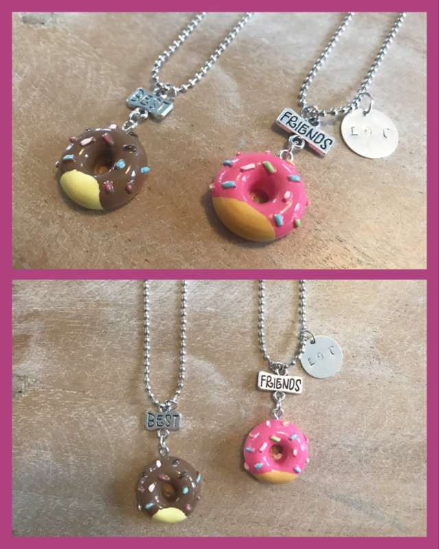 Uitgelezene BFF SET DONUTS | BFF kettingen en sleutelhangers MG-91