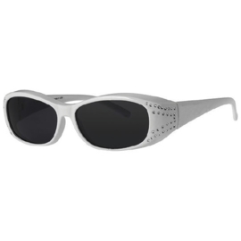 Overzet zonnebril - FIGURETTA - S (300) - wit met steentjes