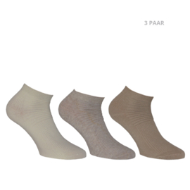 Katoenen sokken - BIKER - 3 PAAR - mix beige