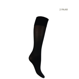 Panty kniekousen - 40 DEN - MOUSSE - 2 PAAR - zwart