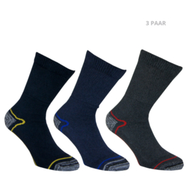 Katoenen sokken - HIKING - antipress boord - 3 PAAR - mix 1