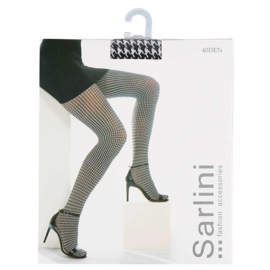 FANTASY - SARLINI Pied-De-Coq- Zwart Wit