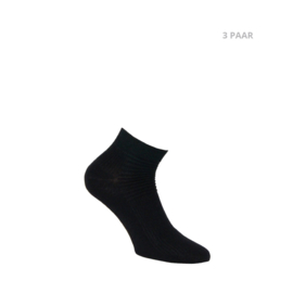 Katoenen sokken - BIKER - 3 PAAR - zwart