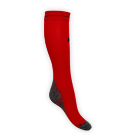 Naadloze Compressie / Running Kniekous - Mix Zwart/Rood - 2 PAAR