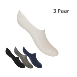 Bamboe - Apollo Invisible Sneaker met Badstof Zool - 3 Paar