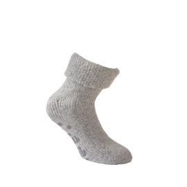 Wollen sokken - HOME - ANTI SLIP - licht grijs