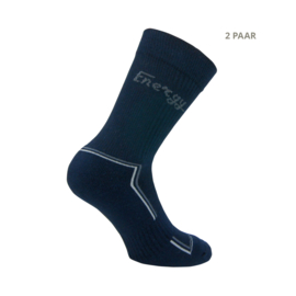 Katoenen sokken - ENERGY SPORTSOKKEN - 2 PAAR - marine