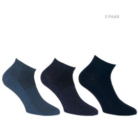 Katoenen sokken - BIKER - 3 PAAR - mix blauw