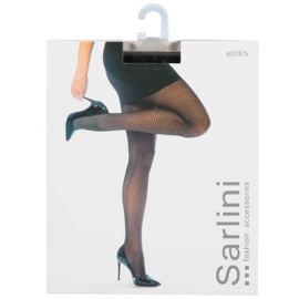 FANTASY - SARLINI 40DEN Net Lurex - Zwart Zilver