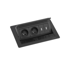 FTP2STUSBZB Fliptop push small 2st/usb stopcontact