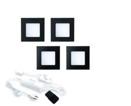 LVSET4FQ68DZ FQ-68 led sets met dimmer zwart