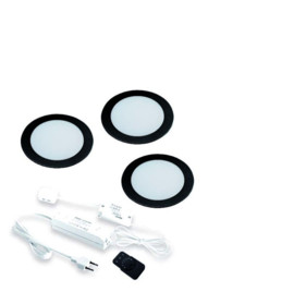LVSET3FR55DZ FR-55 led sets met dimmer Zwart